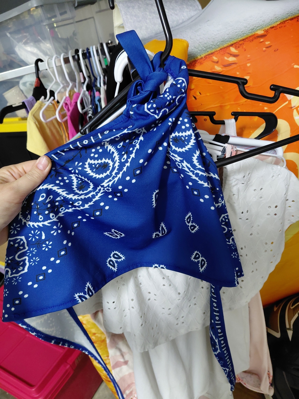Blue Crop Top